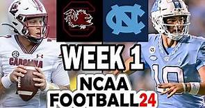 North Carolina vs South Carolina - Week 1 Simulation (2023 Rosters for NCAA 14)