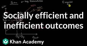 Socially efficient and inefficient outcomes