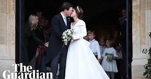 Princess Eugenie and Jack Brooksbank's first kiss at royal wedding