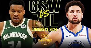 Golden State Warriors vs Milwaukee Bucks Full Game Highlights | January 13, 2024 | FreeDawkins