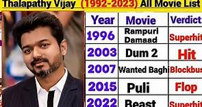 Vijay thalapathy (1992-2023) All Movie Name list| Vijay all movie list| Vijay movie