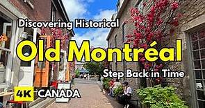 Historic Old Montreal Walking Tour [4K]: Time Travel in a Shiny Day