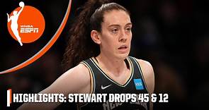 Breanna Stewart sets Liberty SCORING RECORD in just her second game for New York 😱 45 PTS & 12 REB