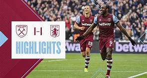 West Ham 1-1 Aston Villa | Antonio Scores First Goal Since Injury Return | Premier League Highlights