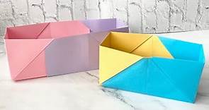 DIY 長版伸縮收納盒 | 簡單快速摺出抽屜伸縮置物盒 | 紙盒 | 摺紙 | 愉樂生活 |