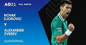 Novak Djokovic v Alexander Zverev Full Match | Australian Open 2021 Quarterfinal