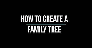 How to make a family tree