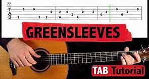 Greensleeves - Easy Guitar Tutorial + TAB