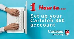Part 1 - Undergraduate Application - Set up your Carleton 360 profile