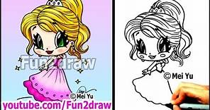 Prom Girl in Beautiful Dress How to Draw People - Cartoon Tutorial | Fun2draw Online Art Classes