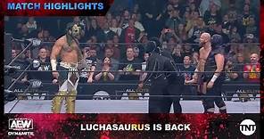 AEW's Luchasaurus is Back and takes out The Creepers