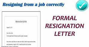 FORMAL LETTER OF RESIGNATION SAMPLE - Formal resignation letter sample WITH NOTICE PERIOD