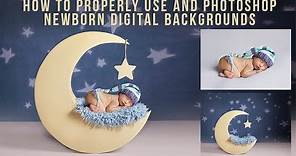 Newborn Photography | How To Properly Photoshop Newborn Digital Backdrops