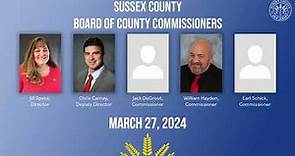 March 27, 2024 Sussex County Board of County Commissioners