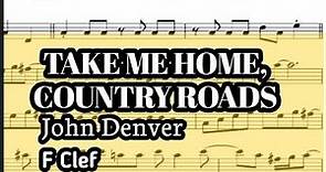 Take Me Home Country Roads Cello Trombone Sheet Music Backing Track Play Along Partitura