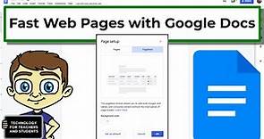 Using Google Docs to Create Web Pages