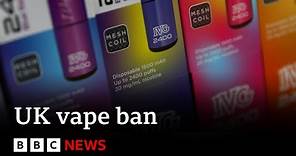 Disposable vapes to be banned in UK | BBC News