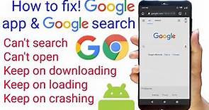 how to fix google search not working problem. Google can't search fix