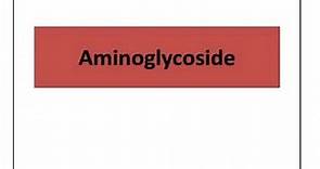 Aminoglycosides Pharmacology/ Streptomycin/ Gentamicin/ Neomycin Pharmacology