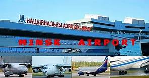 Close-up spotting at Minsk Airport: landing and take-off of planes.