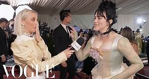 Billie Eilish Talks Hanging Out With Emma at the Met Gala | Met Gala 2022 With Emma Chamberlain