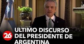 Ultimo discurso del Presidente de Argentina, Alberto Fernández por Cadena Nacional