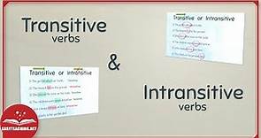 Transitive and Intransitive Verbs | English Grammar | EasyTeaching