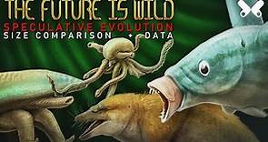 The Future is Wild: Speculative Evolution of the Future. Size comparison