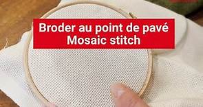 Variante du point de croix, le point de pavé - Cross stitch variant, Mosaic stitch