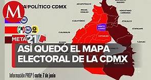 CdMx se divide en dos: así quedó el mapa político tras elecciones 2021, según PREP