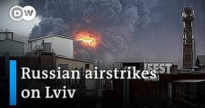 Several airstrikes on Ukraine's western city of Lviv | DW News