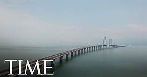 China Officially Launched World's Longest Sea Bridge Linking Hong Kong & Macau To Mainland | TIME