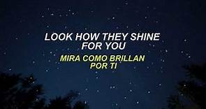 Coldplay - Yellow (Letra Lyrics English/Spanish - Español/Inglés)