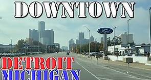 Detroit - Michigan - 4K Downtown Drive