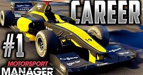 Motorsport Manager PC FULL GAME Career Gameplay Part 1 - ROAD TO F1 BEGINS!