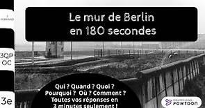 Le mur de Berlin en 180 secondes