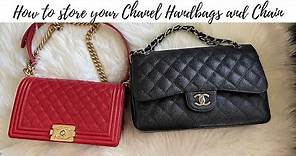 How to store your Chanel handbags and prevent chain damage