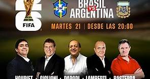 🔴 EN VIVO - BRASIL vs ARGENTINA - Eliminatorias Mundial 2026 - Fecha 6 - Cadena 3 Argentina