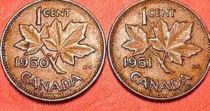 Canada 1950-1951 1 Cent Coin - One Penny