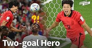 No. 9 Cho Gue-sung becomes the 1st Korean to score multiple goals in a World Cup match
