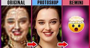Mejorar la calidad de una imagen con IA [Remini Vs Photoshop]
