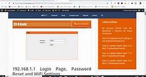 192.168.1.1 Login Page, Password Reset and WiFi Settings TP Link D Link Mi Netgear Router
