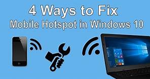 4 Ways to Fix Mobile Hotspot not working in Windows 10