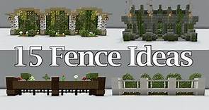 Minecraft Fences Ideas | How to Build Beautiful Fence Designs