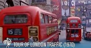 Tour of London Traffic: Double-Decker Buses & Black Cabs (1970) | British Pathé