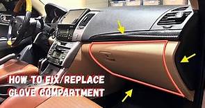 How to fix & replace a locked glove compartment in your car