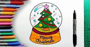 Cómo Dibujar y Colorear una Esfera Navideña Paso a Paso Fácil - Dibujos de Navidad para Pintar