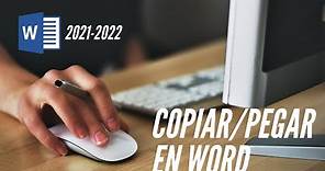 ¿Cómo copiar y pegar en Word? Explicación paso a paso 2021/2022