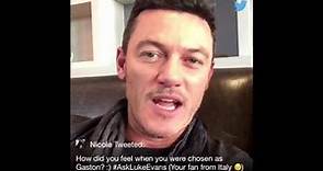 Luke Evans answers fan questions during a live Twitter Q&A(Feb.14,2017)