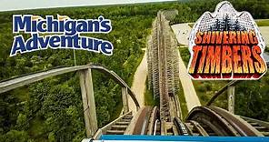 2019 Shivering Timbers Roller Coaster On Ride Front Seat HD POV Michigan's Adventure